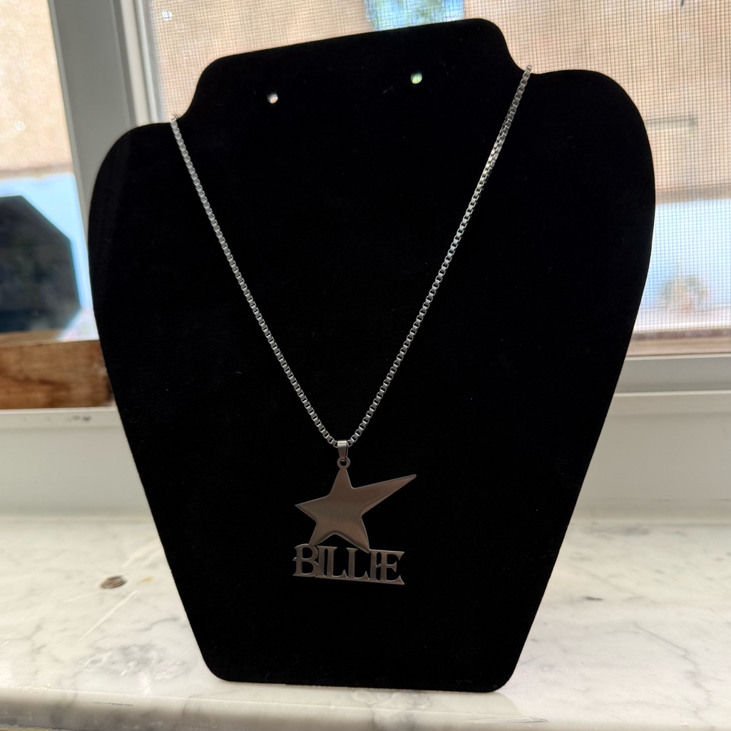 Billie Eilish Billie Star Pendant Stainless Steel Necklace